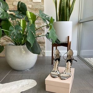 SOPHIA WEBSTER “Nicole” black and white striped heels